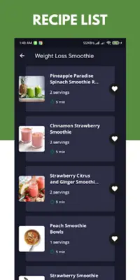 Diet Smoothie Recipes android App screenshot 5